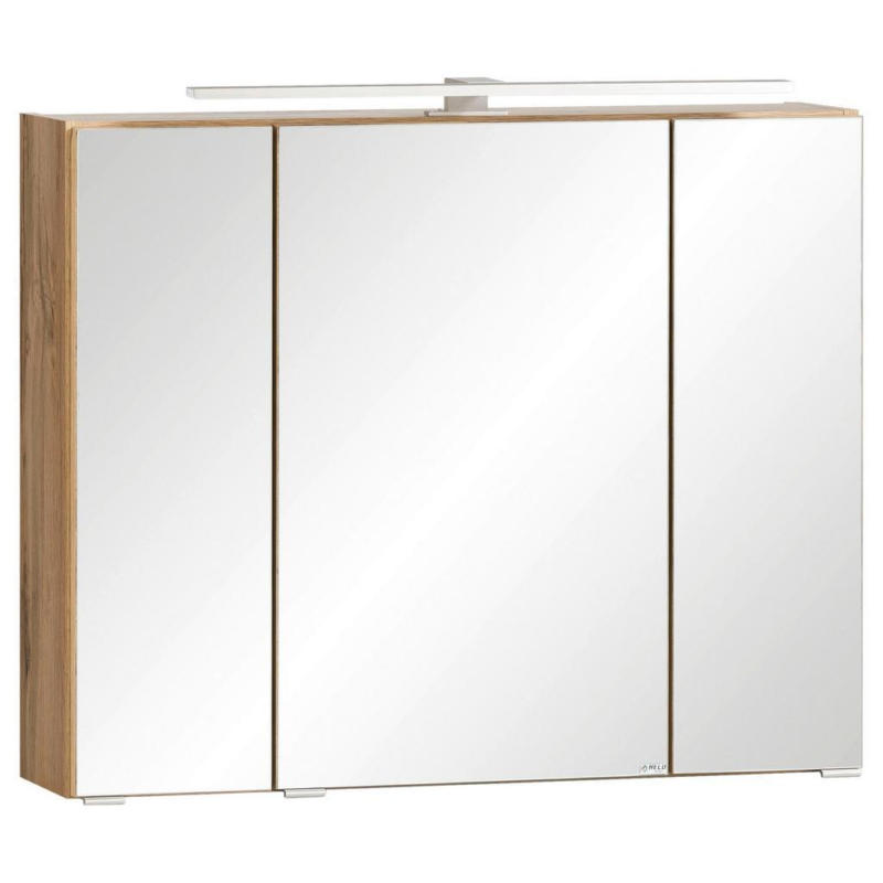 Spiegelschrank Varese B: 80 cm Wotaneiche Dekor