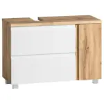 Möbelix Waschbeckenunterschrank Varese B: 85 Cm Wotaneiche Dekor/weiß