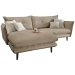 M&ouml;belix Ecksofa Lazio Mit Kissen Hellbraun Chenille