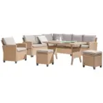 Möbelix Loungegarnitur 6-tlg. Porto- Multi, Polyrattan Mit Kissen