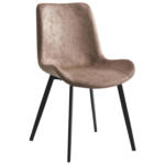 Möbelix Vierfußstuhl Lorne Beige/schwarz, Gepolstert