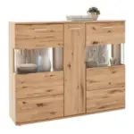 Möbelix Highboard Santori Eiche teilmassiv