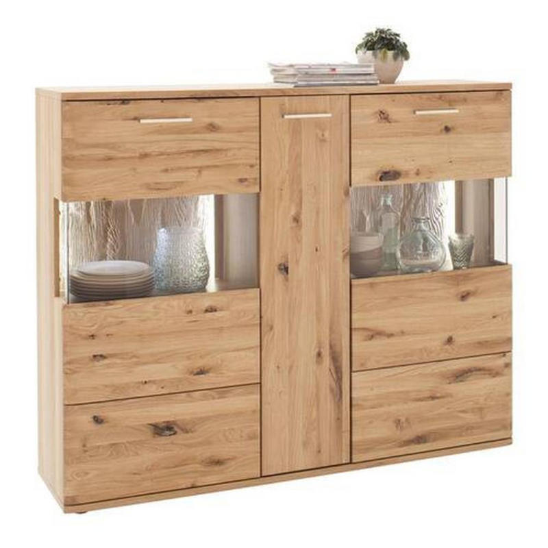 Highboard Santori Eiche teilmassiv