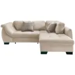 M&ouml;belix Ecksofa mit Schlaffunktion Flora Beige Kord
