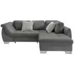 M&ouml;belix Ecksofa mit Schlaffunktion Flora Grau Kord