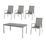 Möbelix Gartengarnitur 5-teilig Urban Aluminium/textil