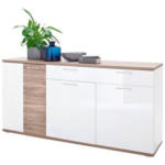 Möbelix Sideboard B: 180 cm Luzern Weiß/Eichefarben