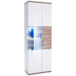 Möbelix Vitrine Luzern B: 70 Cm Weiß/eichefarben