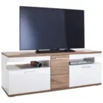 Möbelix TV-Element Luzern B: 150 cm Weiß/Eiche Dekor