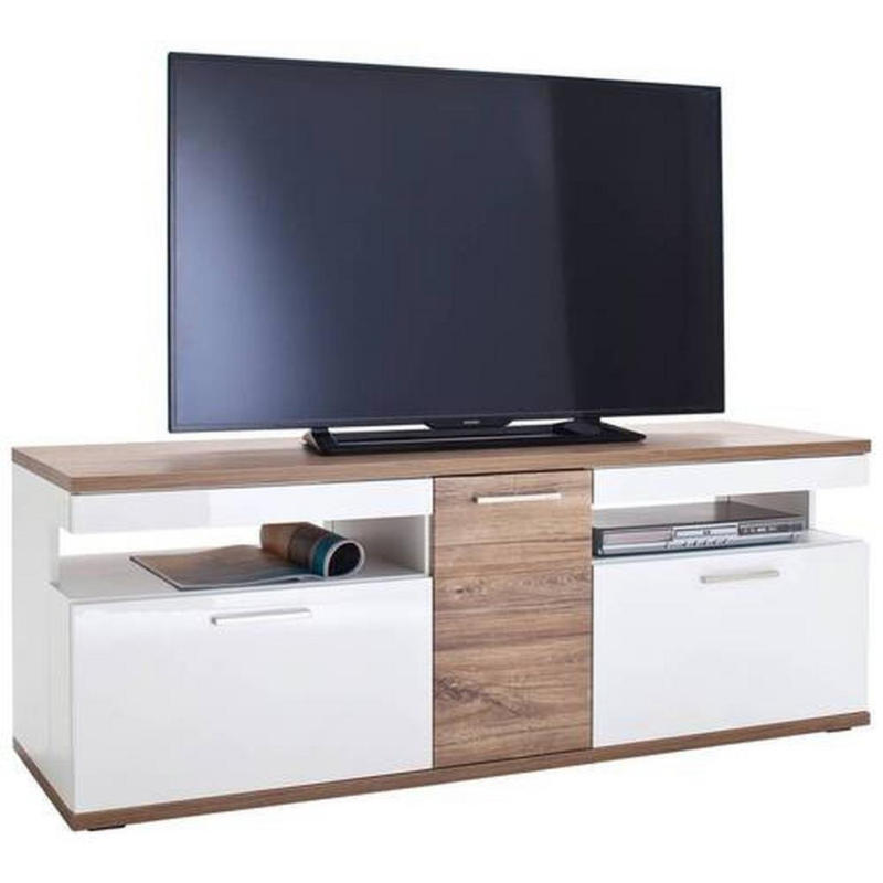 TV-Element Luzern B: 150 cm Weiß/Eiche Dekor