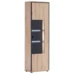 Möbelix Vitrine Buenos Aires B: 63 cm Anthrazit/Eichefarben