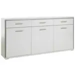 Möbelix Sideboard 184 cm Trento Silberfarben/Weiß