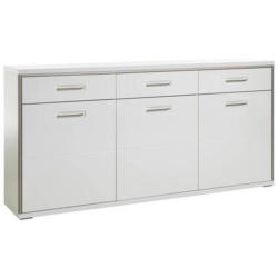 Sideboard 184 cm Trento Silberfarben/Weiß