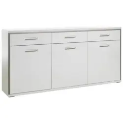 Sideboard 184 cm Trento Silberfarben/Weiß