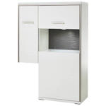 Möbelix Highboard B: 94 cm Trento Grau/Silberfarben/Weiß