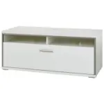 Möbelix TV-Element Trento B: 124 cm Grau/Silberfarben/Weiß