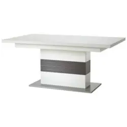 Esstisch Ausziehbar Trento 180-280x100 cm Grau/Weiß