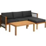 Möbelix Loungegarnitur Malaga Aus Holz Mit Kissen