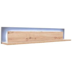 Wandboard Cortona B: 139 cm Anthrazit/Eichefarben