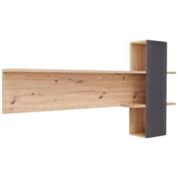 Wandboard Cortona B: 180 cm Anthrazit/Eichefarben