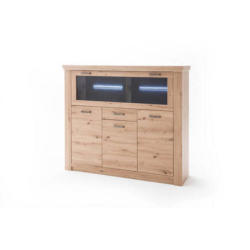 Highboard B: 164 cm Meran Eichefarben