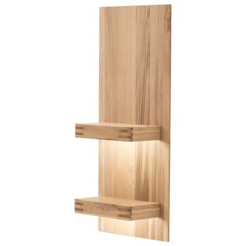 Wandregal Salvador B: 50 cm Eichefarben 2 Fächer