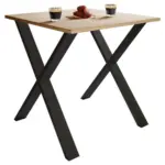 Möbelix Esstisch Xona 80x50 cm Schwarz/Sonoma Eiche Dekor