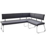 Möbelix Eckbank Schwarz Echtleder Arco 200x150 cm