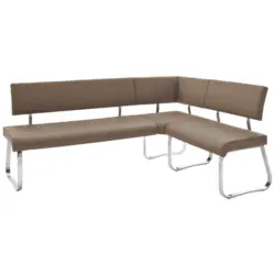 Eckbank Cappuccino Lederlook Arco 200x150 cm