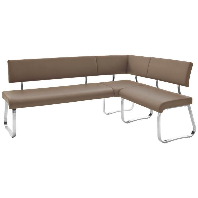 Eckbank Cappuccino Lederlook Arco 200x150 Cm