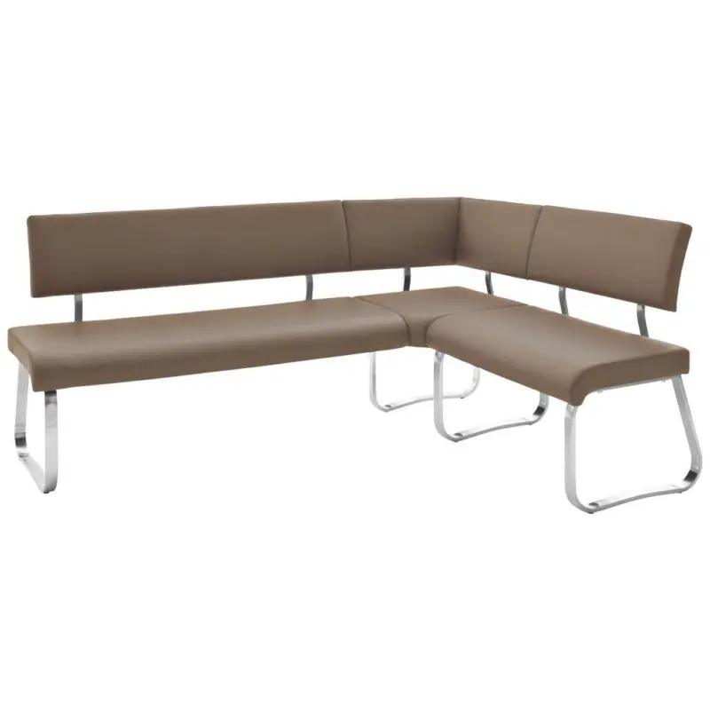 Eckbank Cappuccino Lederlook Arco 200x150 cm