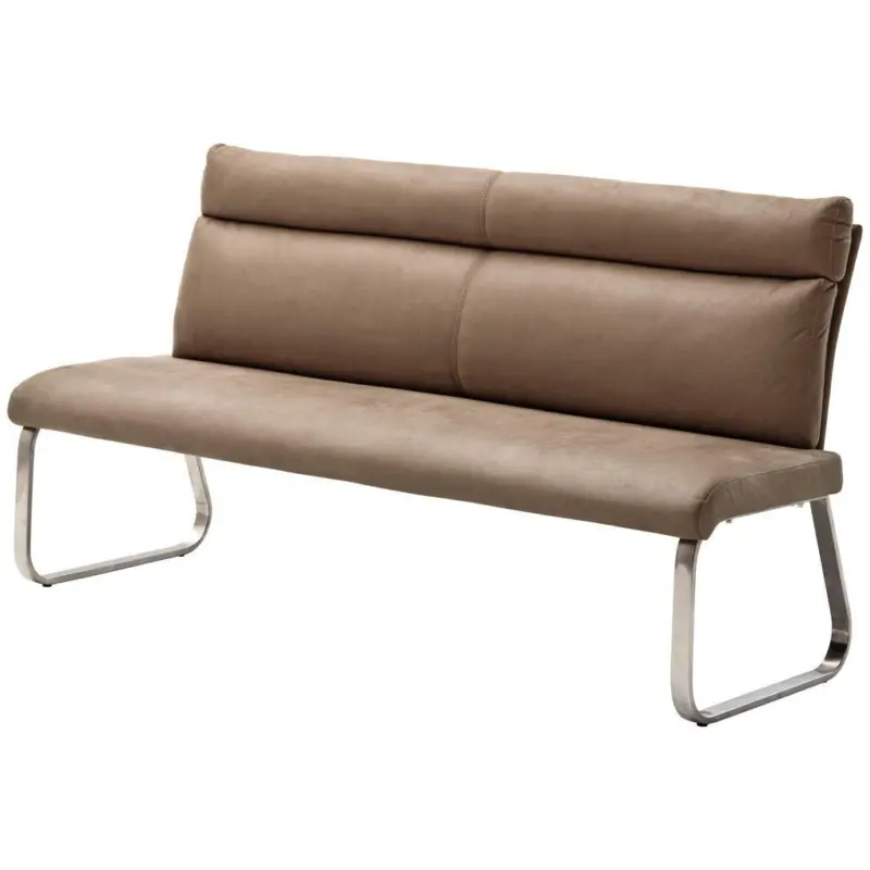 Sitzbank mit Lehne Sandfarben Rabea B: 180 cm