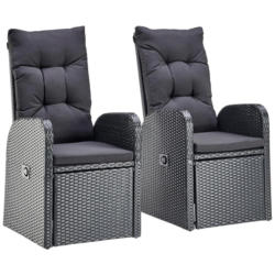 Loungesessel 2-Er Set Twin aus Kunststoffgeflecht