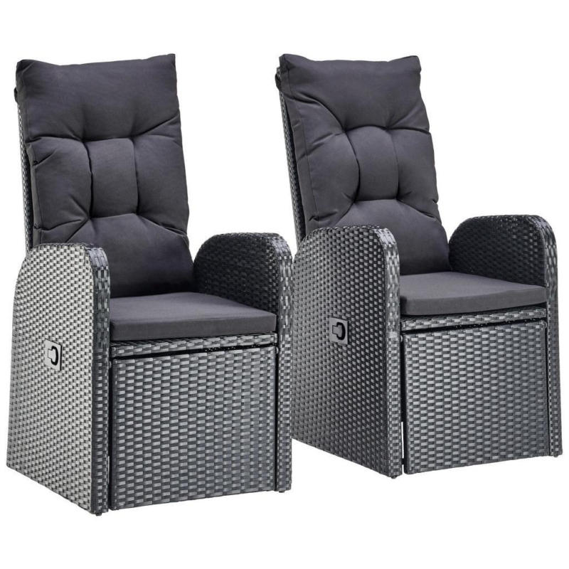 Loungesessel 2-er Set Twin Aus Kunststoffgeflecht