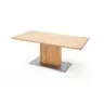 Esstisch Eiche Greta 160x90 cm Eichefarben/Edelstahlfarben