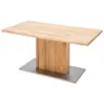 Esstisch Eiche Greta 160x90 cm Eichefarben/Edelstahlfarben