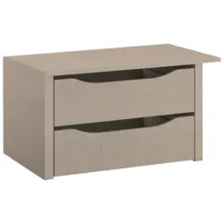 Schubkasteneinsatz Miami B: 66 cm, Grau, Mit 2 Laden