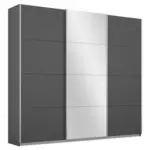 Möbelix Schwebetürenschrank M. Spiegel B: 203 Cm Miami, Grau Metallic