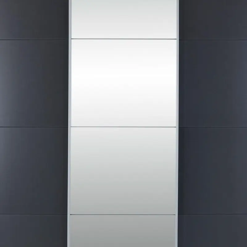 Schwebetürenschrank M. Spiegel B: 203 Cm Miami, Grau Metallic