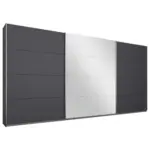 Möbelix Schwebetürenschrank M. Spiegel B: 361 Cm Miami, Grau Metallic