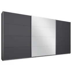Schwebet&uuml;renschrank M. Spiegel B: 361 Cm Miami, Grau Metallic