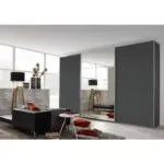 Möbelix Schwebetürenschrank M. Spiegel B: 361 Cm Miami, Grau Metallic