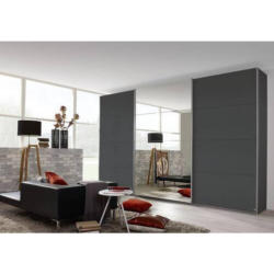 Schwebetürenschrank M. Spiegel B: 361 Cm Miami, Grau Metallic