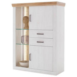 Highboard B: 106 cm Madrid Eiche-/Pinienfarben