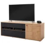 M&ouml;belix Lowboard Valencia B: 184 cm Anthrazit/Eiche Dekor