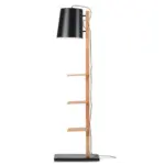 Möbelix Stehlampe Holz Cambridge dimmbar Schwarz/Braun