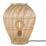 Möbelix Stehlampe Tuvalu dimmbar Schwarz/Hellbraun