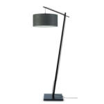 Möbelix Stehlampe Andes Schwarz/ Dunkelgrau mit Fußschalter
