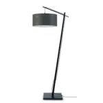 Möbelix Stehlampe Andes Schwarz/ Dunkelgrau mit Fußschalter