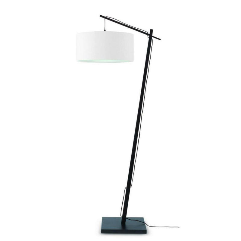 Stehlampe Andes Schwarz/Weiß mit Fußschalter